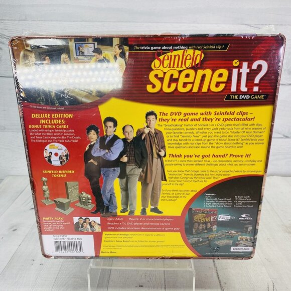 2008 SEINFELD Scene It Deluxe Edition DVD Trivia Game Factory Sealed Tin Box NEW - Picture 3 of 16